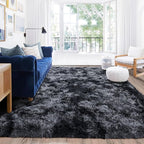 Rugs for Bedroom 4x6, Soft Shaggy Modern Shag Area Rug for Living Room, Upgrade Non-Slip Plush Fluffy Carpet for Kids Boys Girls Room Home Decor Aesthetic, Dark Grey
