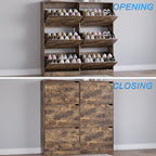 Shoe Cabinet with 6 Flip Drawers, Slim Narrow Shoe Storage Cabinet, Freestanding Shoe Organizer for Entryway, Hallway, Foyer