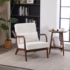 KEIKI Mid-Century Modern Upholstered Accent Chair, Arm Chair with Pillow for Home Seating
