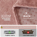 MYSKY HOME Pink Sofa Cover, Couch Covers for Pet Couch Cover Reclining Couch Covers, Covers for 3 Cushion Couch, Thick Durable Washable Sofa Covers for Furniture Couch Cover, 91" x 134"