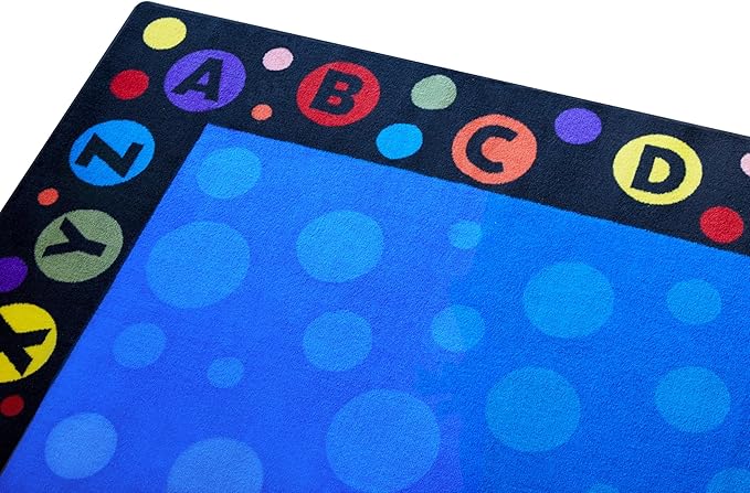 KIDCARPET.COM Alphabet Bubbles Classroom Rug 6' x 8'6" Rectangle, Educational Classroom Rug, Kids Learning Play Mat | Area Rug for Bedroom or Playroom