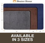 Neater Home Plush Bathroom Rugs 30x20 Thick Chenille Quick Dry Microfiber Absorbent Bath Mat, Soft Bath Rugs, Machine Washable Bathroom Floor Mat for Tub Shower Sink, Home Decor Accessories, Brown