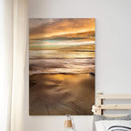 Renditions Gallery Canvas Nature Wall Art Glam Paintings & Prints Serene Beach Sunset Romantic Wall Hanging Modern Artwork Decorations for Bedroom Dining Office Kitchen - 24"x36" LT06