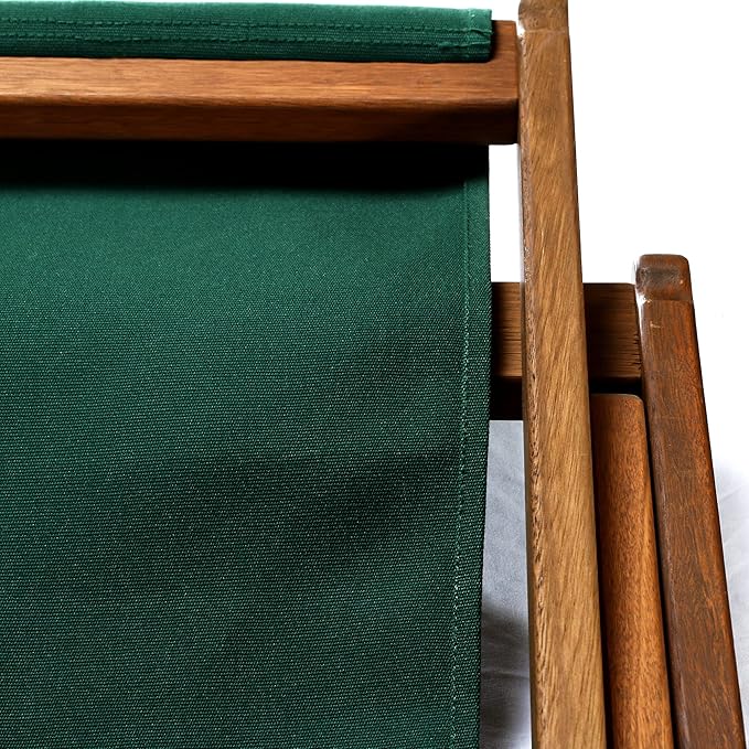 BYER OF MAINE Pangean Glider Chair – Folding Wood & Canvas Chair – Portable Outdoor Chair for Porch, Patio, or Beach in Forest Green