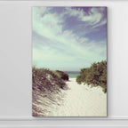 Renditions Gallery Canvas Wall Art Nature Modern Paintings Decorations Sandy Cloudy Beach Romantic Glam Wall Hanging Artwork Prints for Bedroom Living Room Office Kitchen - 18"x27" LT06