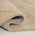 JONATHAN Y Bean Grid Handwoven Wool Beige/Light Brown Shaped Indoor Area Rug, 8x10, Modern, Plaid, Easy-Cleaning for Living Room, Bedroom, Kitchen, Pet Friendly, Non-Shedding (GST104A-8)