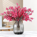 JAKY-Global 6pcs Babys Breath Artificial Flowers Gypsophila Bouquet Bulk Fake Spring Silk Small Flowers Real Touch Faux Floral for Home Bedroom Kitchen Garden Wedding Christmas Party DIY Decor (Rose)