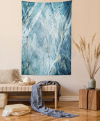 Ambesonne Marble Print Tapestry, Exquisite Granite Stone Architecture Floor Nature Faded Rock Picture, Fabric Wall Hanging Decor for Bedroom Living Room Dorm, 23" X 28", Pale Blue Grey