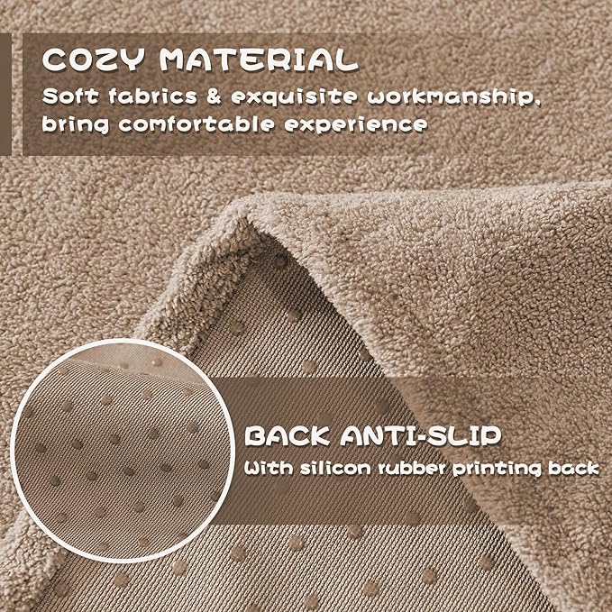 MYSKY HOME Couch Cover Sofa Covers for 2-3 Cushion Couch, Non-Slip Dog Furniture Protector Cover for Sofa, Couch Protector, Couch Covers for Sectional Sofa, 71" x 118", Khaki