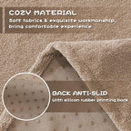 MYSKY HOME Couch Cover Sofa Covers for 3 Cushion Couch, Dog Couch Covers Protector for Sectional Sofa, Non Slip Soft Sofa Slipcover Modern Furniture Protector for Pet, 91" x 134", Khaki