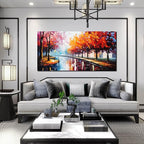 Canvas Wall Art for Living Room Bedroom Home Office Road Trees Landscape Picture Framed Canvas Prints Modern Artwork Ready to Hang Size 24x48