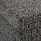 SIMPLIHOME Avalon Storage Ottoman Bench - 48 inch Wide Upholstered Tweed Look Fabric Rectangular Lift-Top Ottoman in Dark Grey, Contemporary Storage Bench for Living Room with High-Density Foam