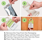 Trappify Ultimate Adhesive Moth Traps for Clothes - Monitoring Pantry Moth Traps for Home, Kitchen, Closet, Cabinet, Storage Rooms, Cupboard |Easy Setup (12 Pack)