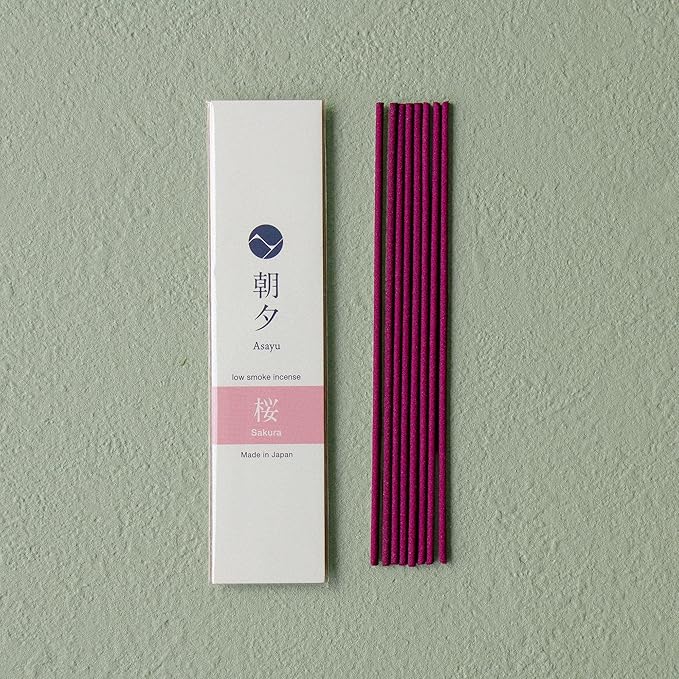 Asayu Japan Incense Gift Set - Floral Scent Collection - 1 Incense Holder, 20g Incense Sticks, 5 Floral Scents - 100% Made in Japan - for Yoga, Zen Meditation & Relaxation