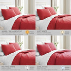 Southshore Fine Living, Inc. Twin XL Comforter Quilt Bedding Set, Dorm Room Bedding Essentials, Stain Resistant, Machine Washable Bedspread, Twin XL Red Quilt Bed Spread w/Pillow Sham, Chili Pepper