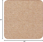 House, Home and More Skid-Resistant Carpet Indoor Area Rug Floor Mat - Praline Brown - 4 Ft X 4 Ft - Non Slip Rubber Backing, Stain Resistant, Dog Friendly, Living Room Bedroom Kitchen Entryway
