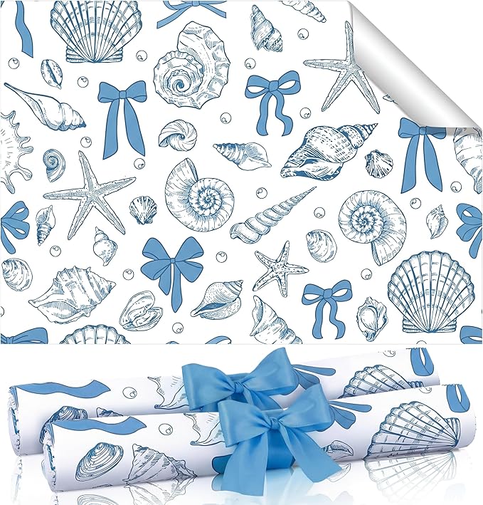 BBTO 20 Sheet Scented Drawer Liners for Dressers 15.8" x 22" Scented Fragrant Cabinet Paper Liners Non Adhesive Drawer Paper Mats for Bedroom Home Closet Shelves(Ocean)
