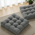 Tromlycs Floor Pillows for Adults Floor Cushions Seating Large Square Pillow Gel Memory Foam 20 x 20 x 4 Inch Dark Grey Set of 2