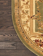 Rugs.com Chateau Collection Rug - 8' x 10' Oval Green Medium Pile Rug