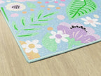 Flagship Carpets Schoolgirl Style Pretty in Pastel Floral Rug Educational Area Rug for Kids Room, Children's Classroom Rug for Teaching and Playroom, 7'6" X 12'
