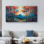 Forest Landscape Hand Painted Art Oil Painting Natural Landscape Oil Painting Large Canvas Wall Art Decoration 24×48 Inches
