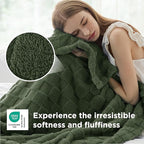 Bedsure GentleSoft Dark Green Throw Blanket for Couch - Super Soft Cozy Blankets Gifts for Women Men Girls, Cute Small Fleece Throws for Bedroom Home Decor, 50x70 Inches