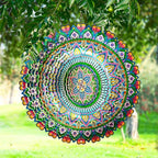 Mandala Rich Love Wind Spinner - 3D Kinetic Wind Spinners | 12″ Laser Cut Stainless Steel Hanging Sculpture & Catcher for Outdoor Garden Yard Decor | Mandala Gifts for Mom, Dad, Women, Men