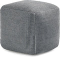 Anji Mountain 100% Handmade & Handcrafted Comfortable Home Décor Pouf Ottoman Footrest for Living Room, Bedroom, Nursery, Kidsroom, Patio Furniture - (20" x 20" x 20" - Gray Maze)