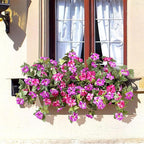 4 Pcs Artificial Fake Petunia Flowers for Outdoor Decoration, Faux Silk Petunias Flower for Spring UV Resistant Realistic Plants for Garden Balcony Yard Porch Indoor Decor(Fuchsia Lotus)