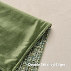 FUTEI Dark Green Decorative Throw Pillow Covers 18x18 Inch Set of 3,Soft Chenille Tweed Textured Cushion Case,Modern Home Decor for Couch Bed Living Room