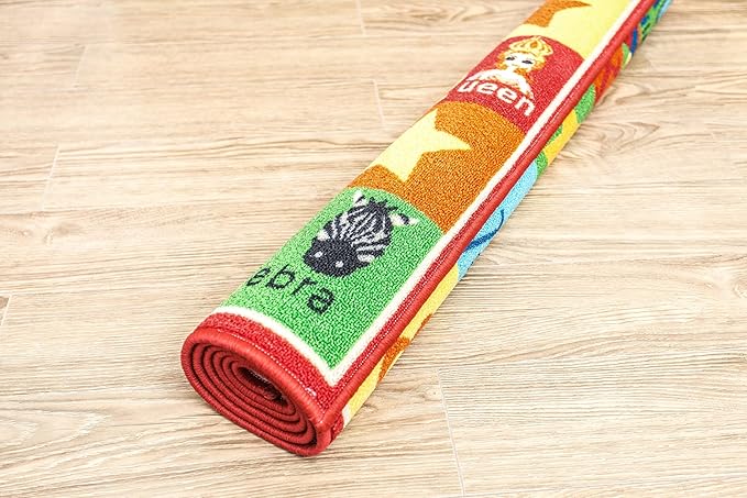 Furnish my Place 745 ABC with Animal ABC Area Rug for Kids | Educational Alphabet | Animals Children Rug | Contemporary Design | Multicolor (9'x13'2")
