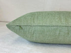Aiking Home Woven Fine Faux Linen Throw Pillow Cover, Size 12"x24", Moss