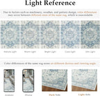 Blue Area Rug 8x10 Washable Vintage Carpet for Living Room Bedroom Large Soft Retro Low Pile Thin Indoor Rug Non Slip Oriental Medallion Floor Cover for Dining Room Office