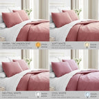 Southshore Fine Living, Inc. Twin XL Quilt Set with Pillow Sham, Quilted Twin Bedspread, Coverlet, Oversized Bed Quilt for Full Coverage, Soft and Comfy, Easy Care, Machine Washable, Marsala