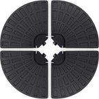 Best Choice Products 4-Piece 158lb Capacity Cantilever Offset Patio Umbrella Circular Base Stand w/Carry Handles, Easy-Fill Spouts, Base Connector Hooks, UV Stability - Black