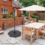 Tangkula 4 Piece 350 lbs Patio Umbrella Base, Octagon Shaped Water & Sand Filled Outdoor Weighted Umbrella Base Plate, 41" x 41" Umbrella Stand for Cantilever Offset Large Umbrella