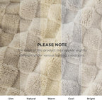 Bedsure GentleSoft Neutral Throw Blanket for Couch - Checkered Fleece Blankets Gifts for Women Men Girls, Cute Soft Cozy Throw for Bedroom Home Decor Gifts, 50x60 Inches