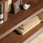 Sauder 2 Tier Book Shelf Wooden Bookcase Multipurpose Bookshelf for Home Office, Living Room, in Oiled Oak