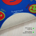 SAFECASTLE Kids Carpet My Feelings Rug 6'6" Round Educational Emotions Area Rug with Colorful Faces & Expressions–Learning Carpet for Kids, Toddlers, Preschool, Classroom, Nursery, Playroom & Daycare