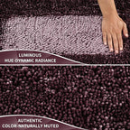 Yimobra Large Bathroom Rug Non Slip 36x24 Inch, Extra Thick Soft Absorbent Chenille Bath Mat, Machine Washable Bath Rugs for Bathroom Floor, Tub and Shower, Home Decor Accessories, Purple Grey