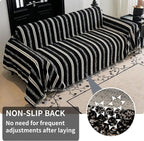 HAOMAIJIA Non Slip Couch Cover Sofa Covers for 3 Cushion Couch Washable sectional Couch Covers for Dogs pet Furniture Protector Couch Cover Blanket for Living Room (TM-Black, 91"x134")
