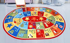 Furnish my Place 745 ABC with Animal ABC Area Rug for Kids | Educational Alphabet | Animals Children Rug | Contemporary Design | Multicolor (9'x13'2" Oval)