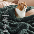 Bedsure GentleSoft King Size Blanket for Bed - Super Soft Cozy Blankets for Women Men Girls, Large Fuzzy Fleece Throw for Bedroom Decor, Dark Green,108x90 Inches