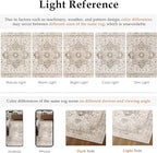 Taupe Area Rug 2x3 Washable Vintage Entryway Carpet Non Slip Retro Distressed Door Mat Low Pile Soft Oriental Medallion Thin Small Throw Rug for Kitchen Bedroom Office Bathroom Laundry