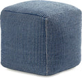 Anji Mountain 100% Handmade & Handcrafted Comfortable Home Décor Pouf Ottoman Footrest for Living Room, Bedroom, Nursery, Kidsroom, Patio Furniture - (20" x 20" x 20" - Sailor Blue)