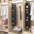 MAX Houser 10-Shelf Hanging Shoe Shelf Organizer, Hanging Shoe Storage for Closet (Black)