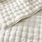 WDCOZY Ivory Twin Quit Size Bedding Sets with Pillow Sham, Lightweight Soft Bedspread Coverlet, Quilted Blanket Thin Comforter Bed Cover for All Season, 2 Pieces, 68x90 inches
