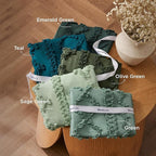 Bedsure Tufted Boho Comforter Set Queen Size - Green Boho Bed Set, GentleSoft™ 3 Pieces Farmhouse Shabby Chic Embroidery Bedding, Gifts for Woman, Soft Jacquard Queen Comforter for All Seasons