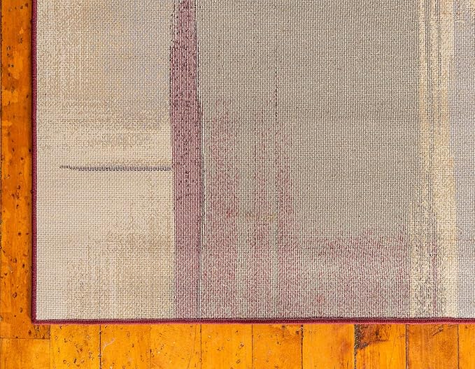 Unique Loom Barista Collection Area Rug - Timor (7' 10" x 10' Rectangle, Multi/ Red)