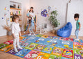 KC Cubs | Looney Tunes ABC Alphabet, Seasons, Months and Days of The Week Educational Learning & Game Play Area Non Slip Boy & Girl Kids Rug Carpet for Children Bedroom, Toddler Classroom & Baby Mat